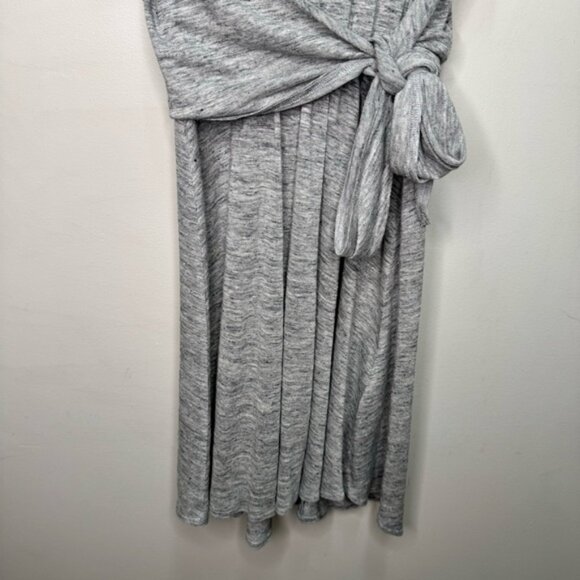 Rebecca Taylor Jersey Grey Wrap Dress 100% Linen Size Small - Picture 10 of 15